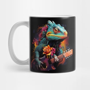 Chameleon Playing Guitar Mug